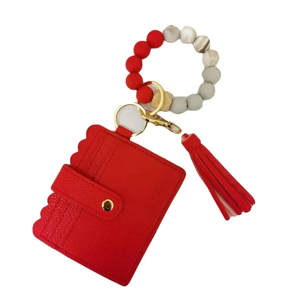 7 Piece Keychain Protective Set For Women With Wristlet Card Holder, Defense Set